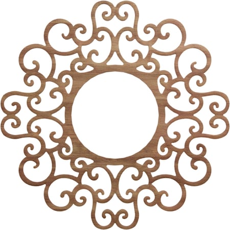 Ekena Millwork Reims Wood Fretwork Pierced Ceiling Medallion, Walnut, 32"OD x 12 1/4"ID x 1/4"T CMWP32X32X0250REWA
